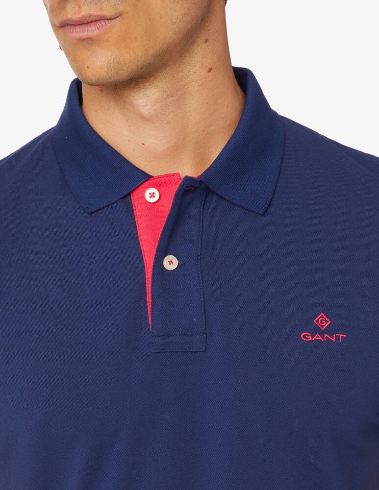 rinascente Gant Contrasting undercollar piquet regular polo - multi