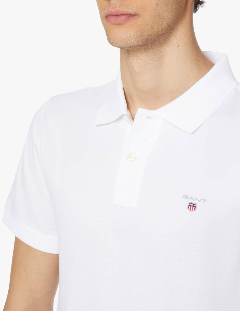 rinascente Gant Polo manica corta regular piquet tu - bianco