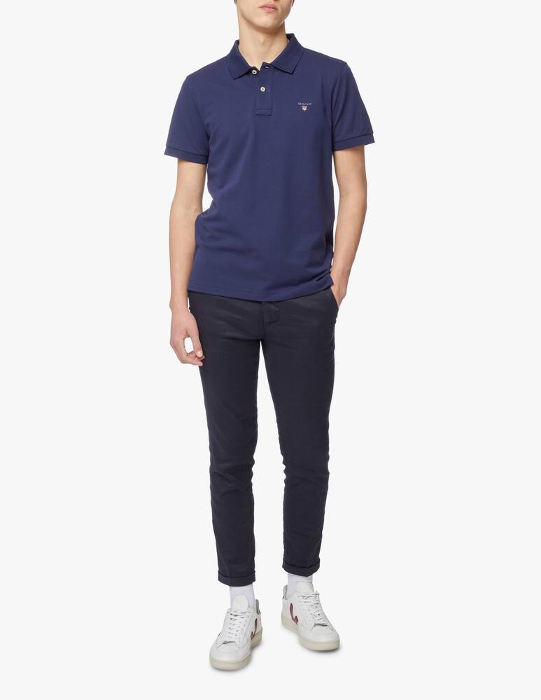 rinascente Gant Polo manica corta regular piquet tu - blu