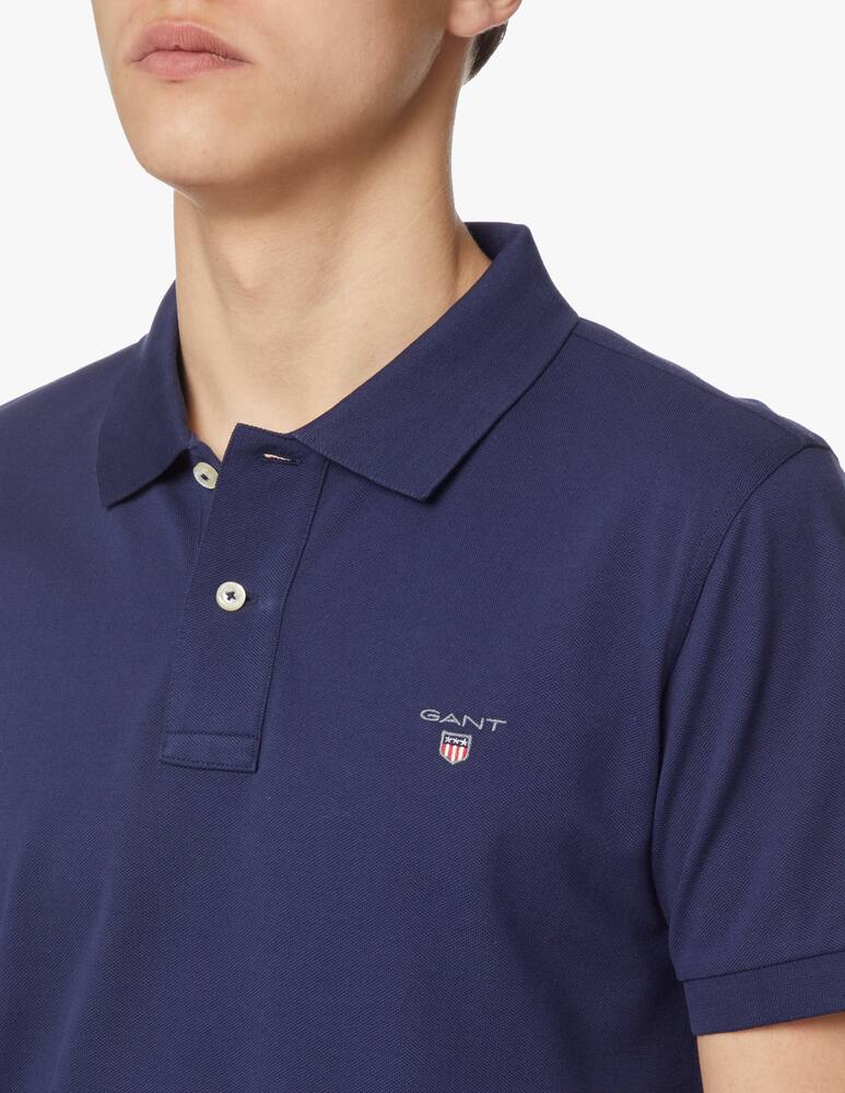 rinascente Gant Polo manica corta regular piquet tu - blu