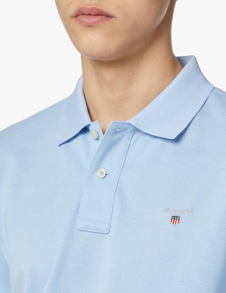 rinascente Gant Piquet regular polo - light blue