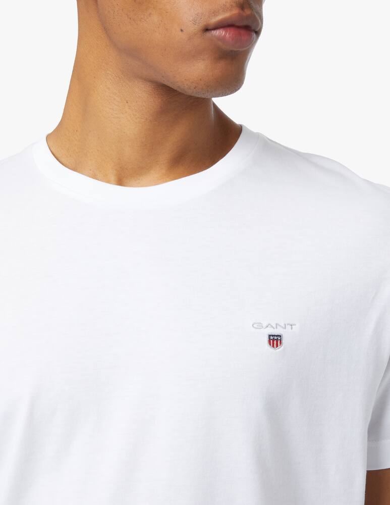 rinascente Gant Basic small logo roundneck t-shirt - white