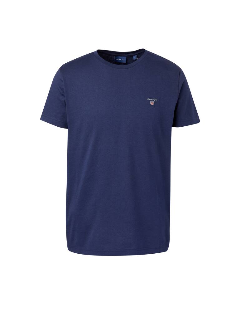 rinascente Gant Basic small logo roundneck t-shirt - blue