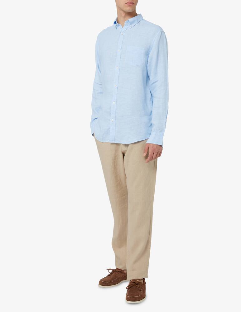 rinascente Gant Camicia manica lunga lino fiammato - azzurro