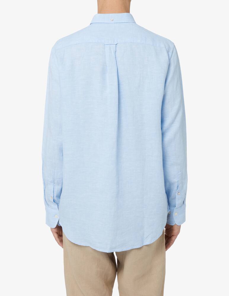 rinascente Gant Camicia manica lunga lino fiammato - azzurro