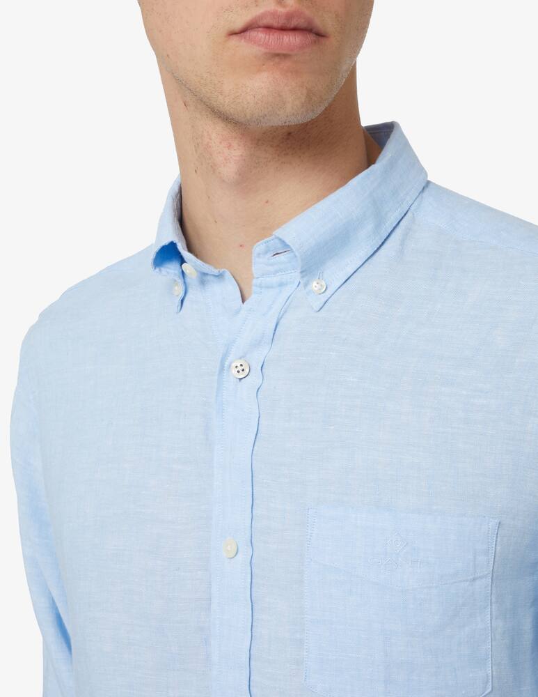 rinascente Gant Camicia manica lunga lino fiammato - azzurro