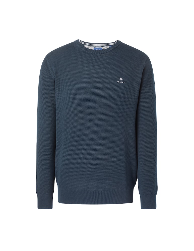 rinascente Gant Grain rice roundneck sweater - blue