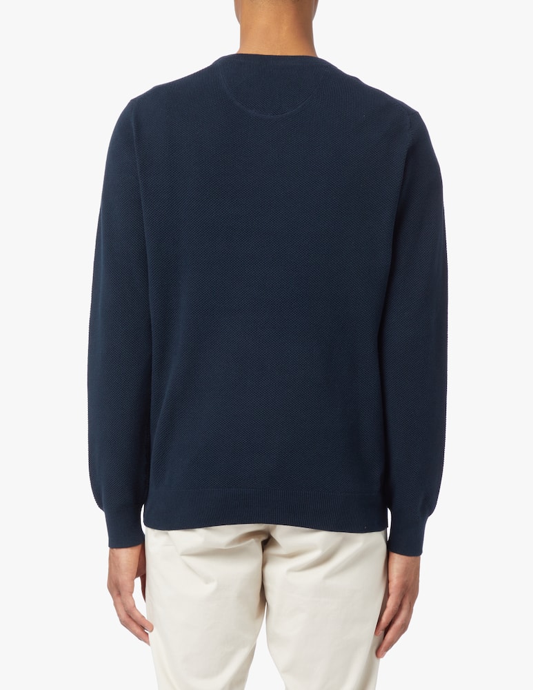 rinascente Gant Grain rice roundneck sweater - blue