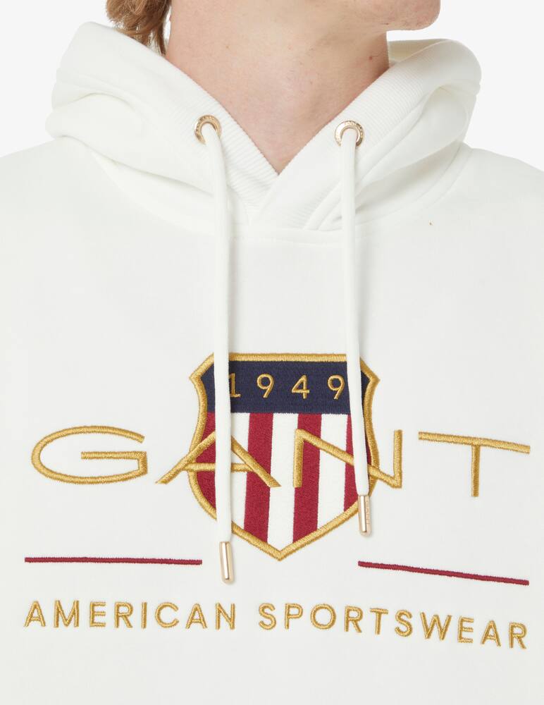 rinascente Gant Archive shield hoodie - White