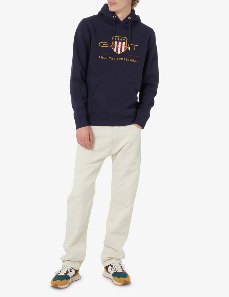 rinascente Gant Felpa con cappuccio archive shield - Blu