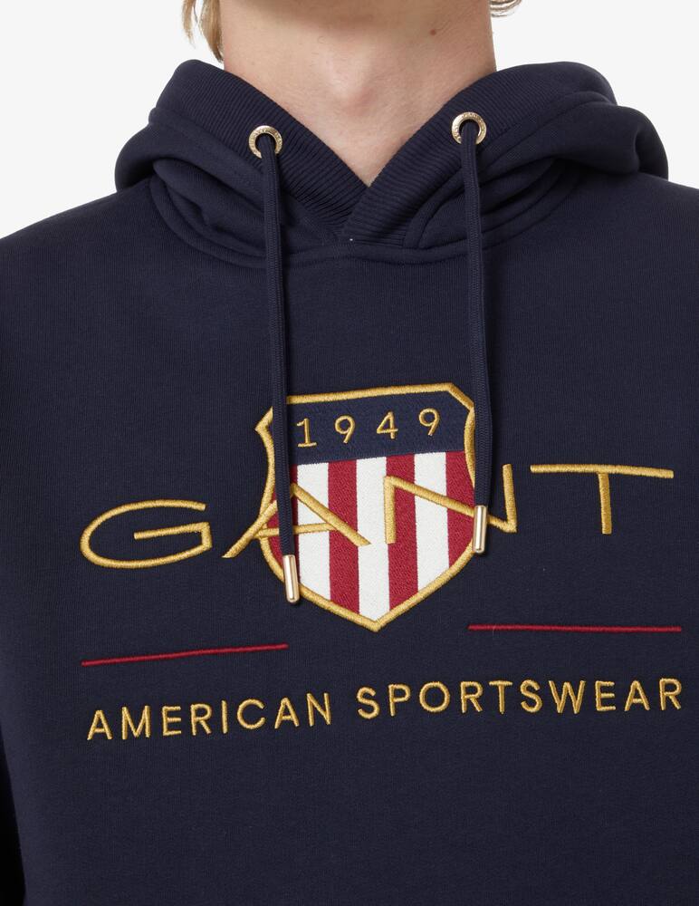 rinascente Gant Felpa con cappuccio archive shield - Blu