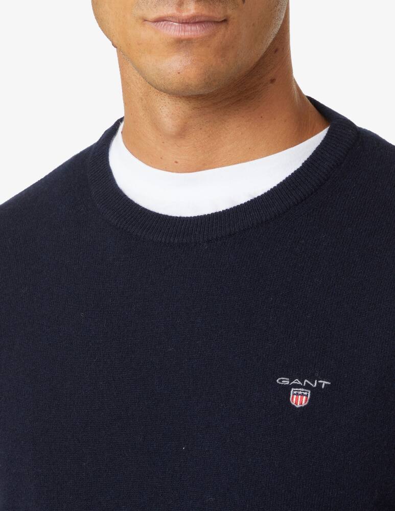 rinascente Gant Lambswool roundneck sweater - Blue