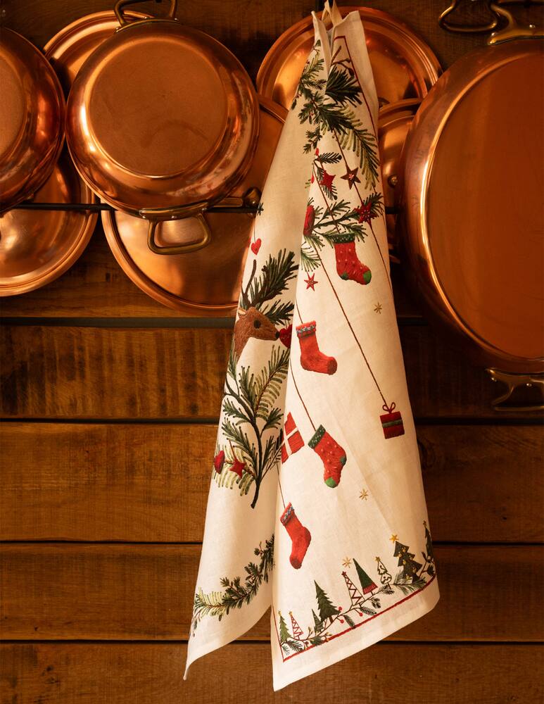 Tessitura Toscana Rudy Reindeer Tea Towel - picture 2 Tessitura Toscana Rudy Reindeer Tea Towel - picture 2