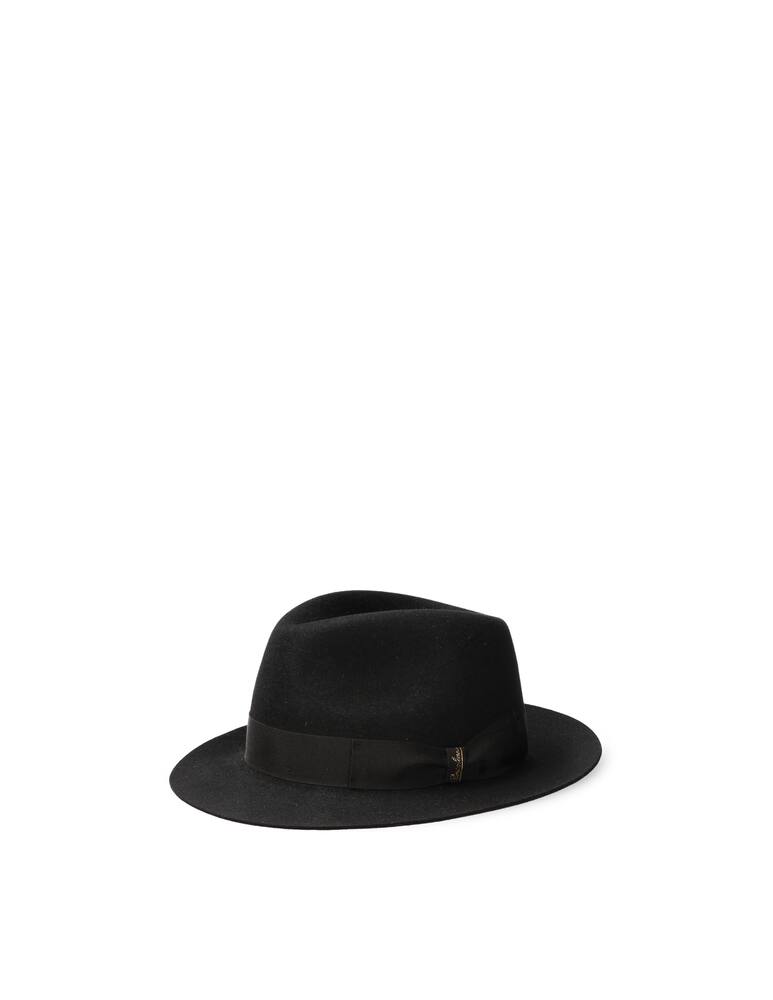 rinascente Borsalino Fedora shaved felt small brim