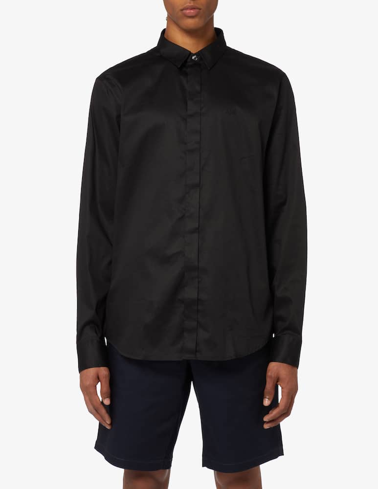 Armani Exchange Camicia manica lunga satin - immagine 1 Armani Exchange Camicia manica lunga satin - immagine 1