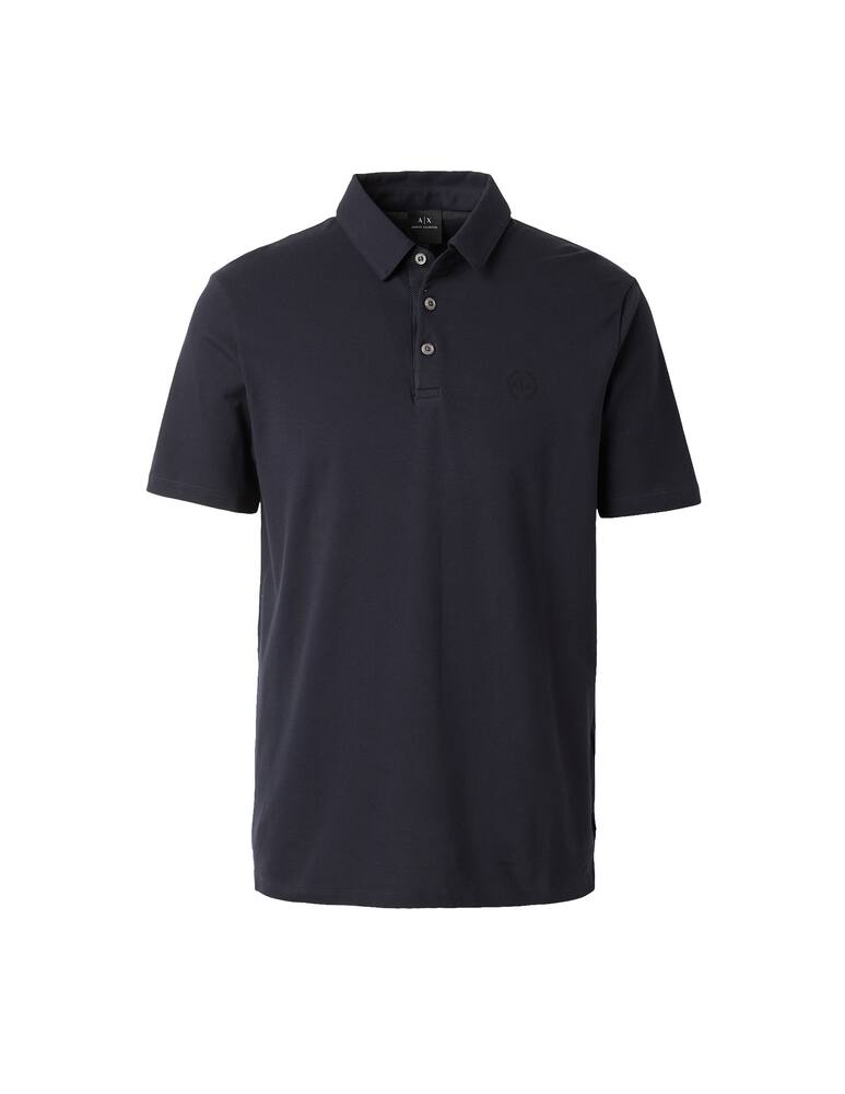 rinascente Armani Exchange Polo manica corta piquet basica - blu
