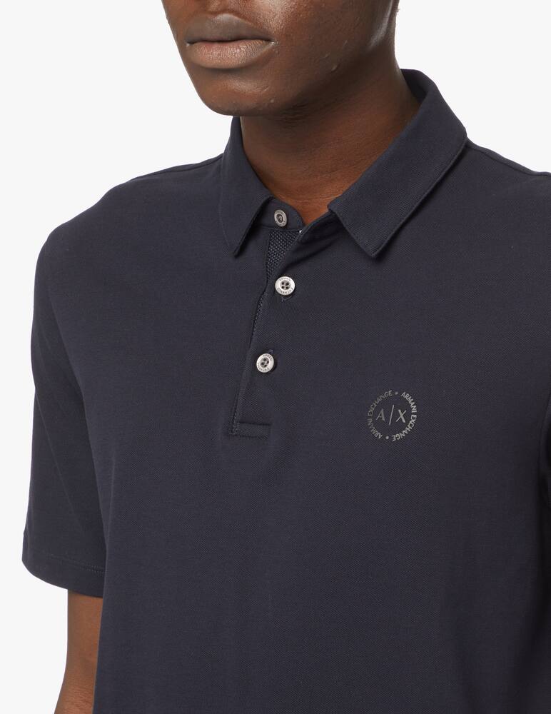 rinascente Armani Exchange Polo manica corta piquet basica - blu