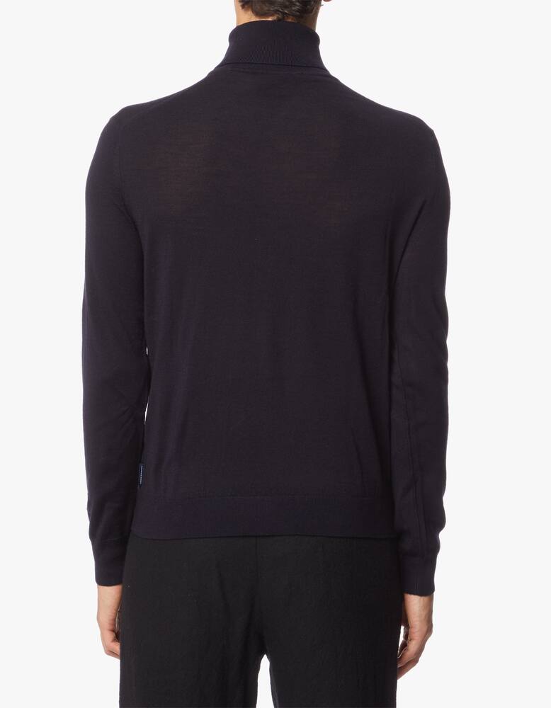 Shop Armani Exchange Wool Turtleneck Blue on Rinascente