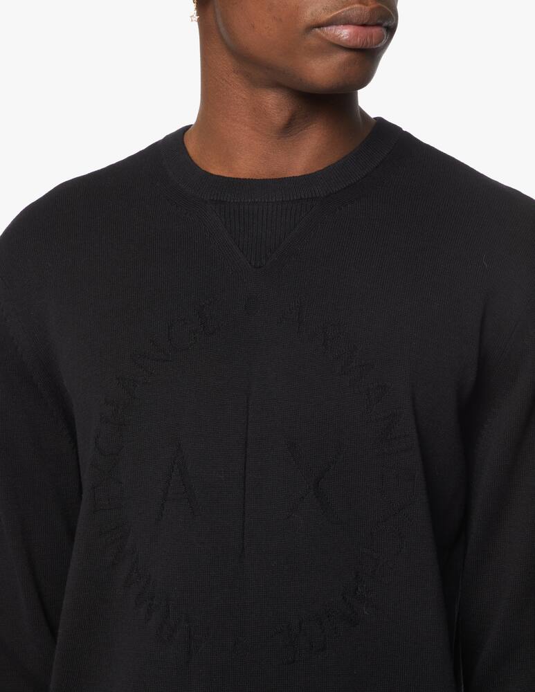 Armani Exchange Cicle logo cotton sweater - black - picture 5 Armani Exchange Cicle logo cotton sweater - black - picture 5