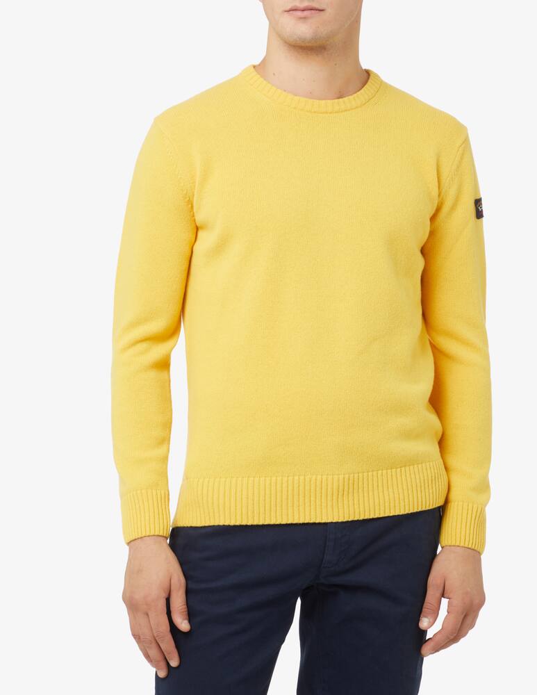 rinascente Paul & Shark Girocollo always collection in lana shetland - Giallo