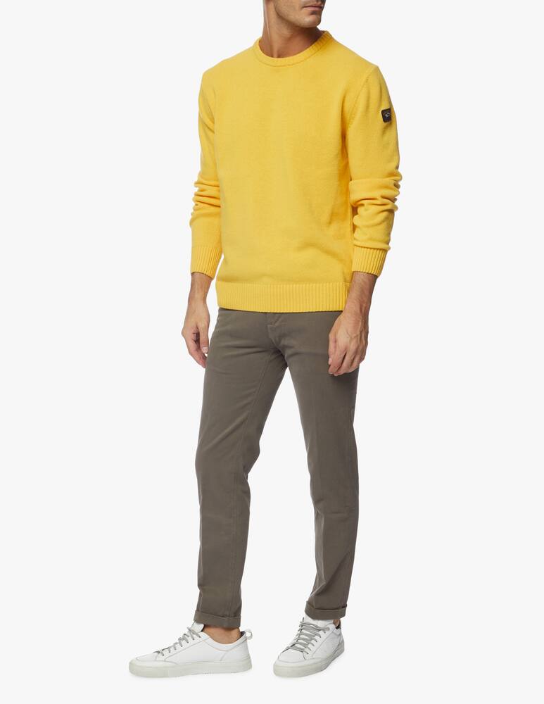 rinascente Paul & Shark Girocollo always collection in lana shetland - Giallo