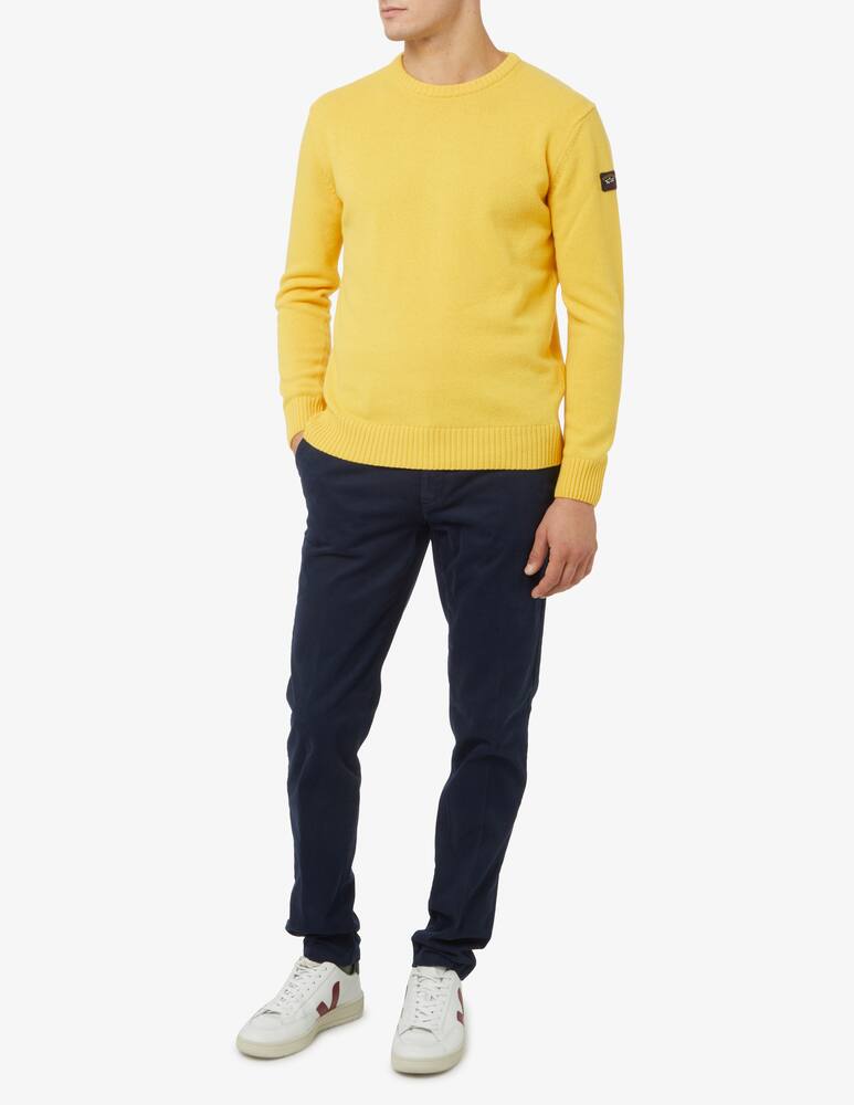 rinascente Paul & Shark Girocollo always collection in lana shetland - Giallo