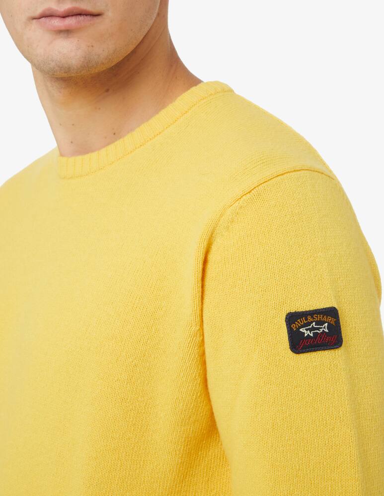 rinascente Paul & Shark Girocollo always collection in lana shetland - Giallo