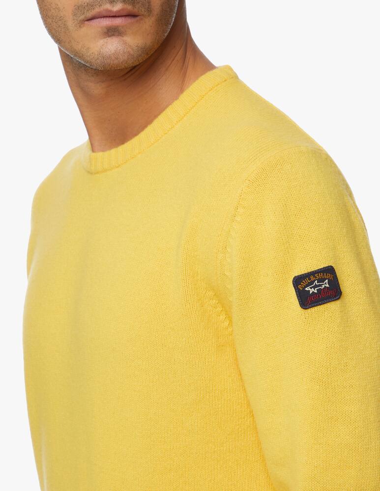 rinascente Paul & Shark Girocollo always collection in lana shetland - Giallo