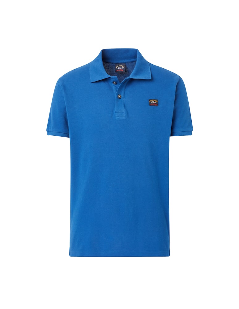 rinascente Paul & Shark Polo mc piquet tu logo tricolore - blu