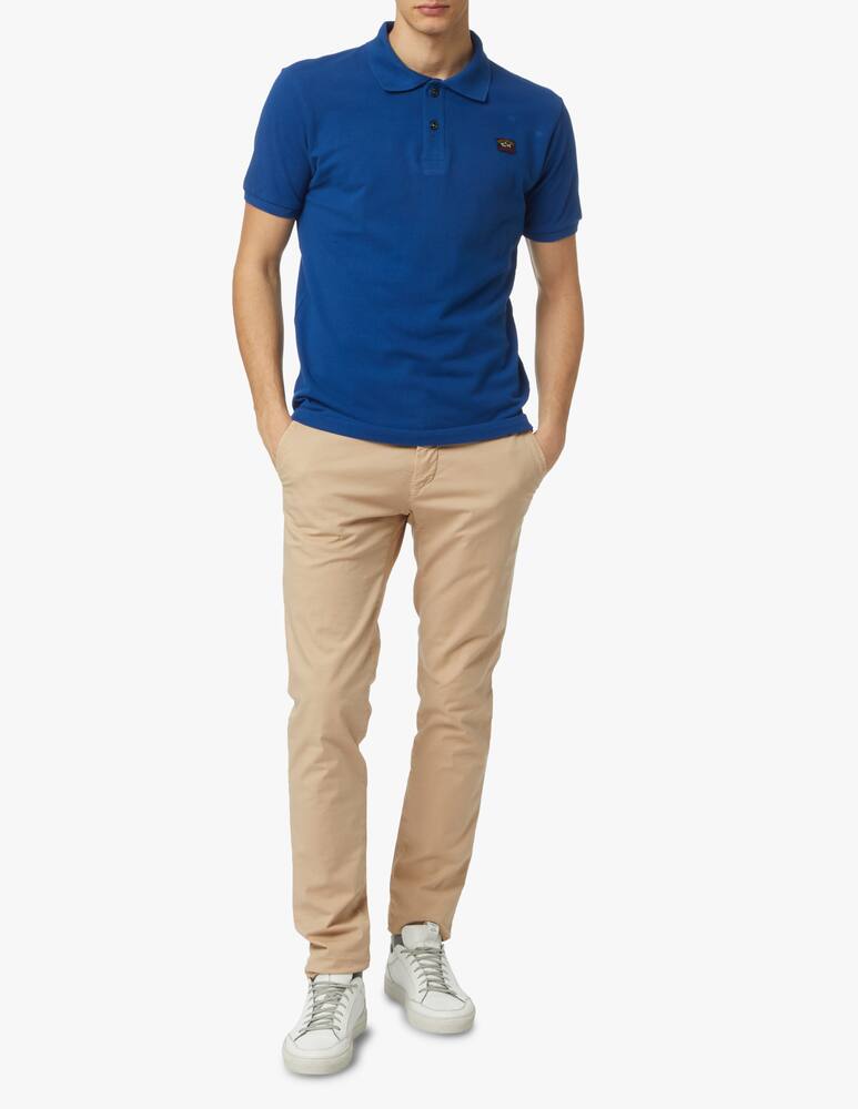 rinascente Paul & Shark Polo mc piquet tu logo tricolore - blu