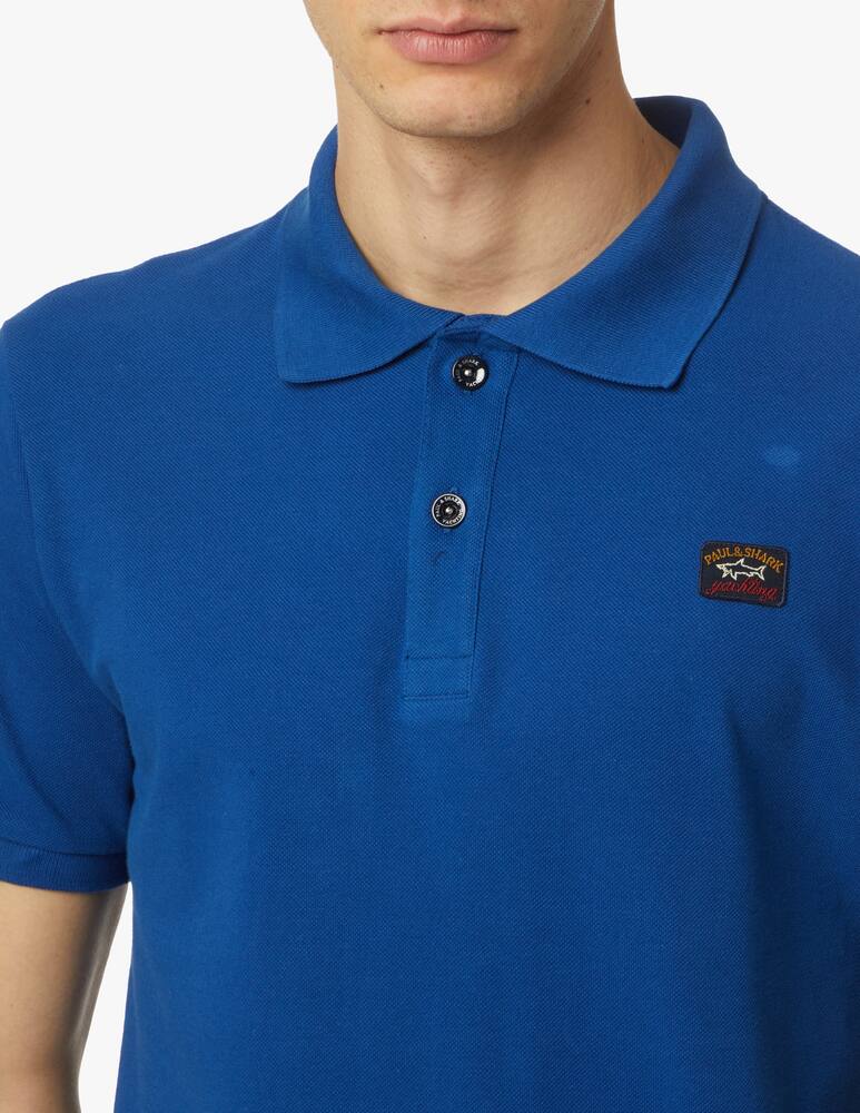 rinascente Paul & Shark Polo mc piquet tu logo tricolore - blu