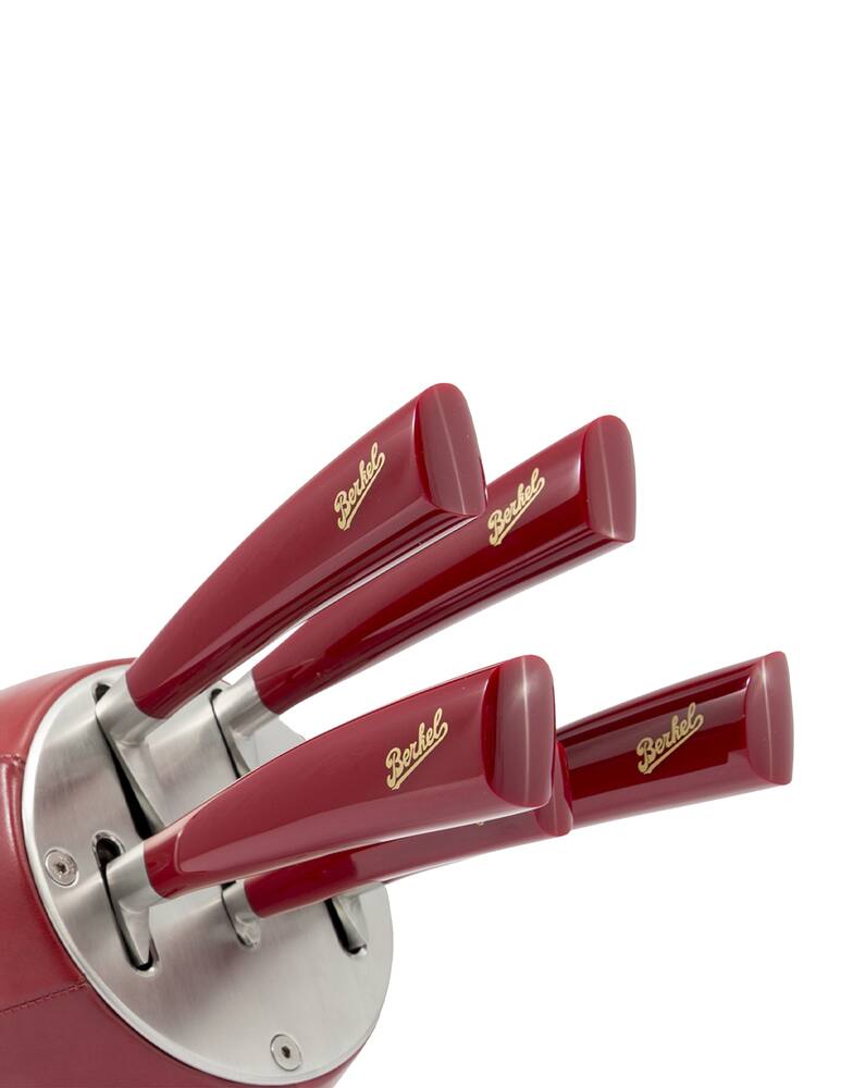 rinascente Berkel Ceppo Sense Rosso + Set 5 Coltelli Elegance Red - Rosso