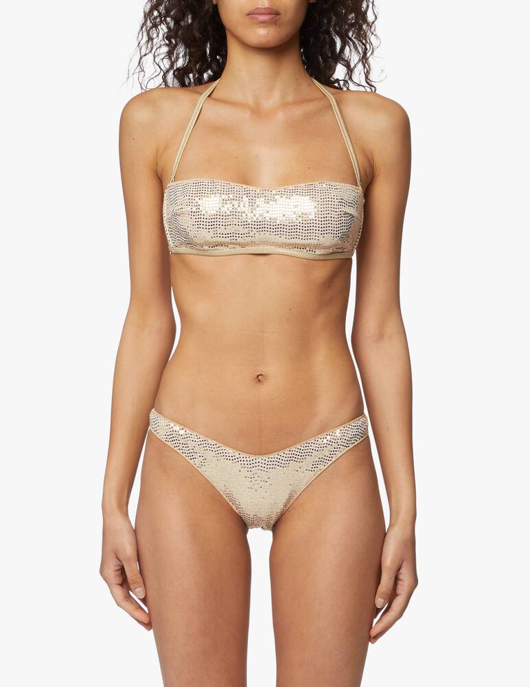 rinascente Pin-Up Stars Bandeau bikini with high leg bottom