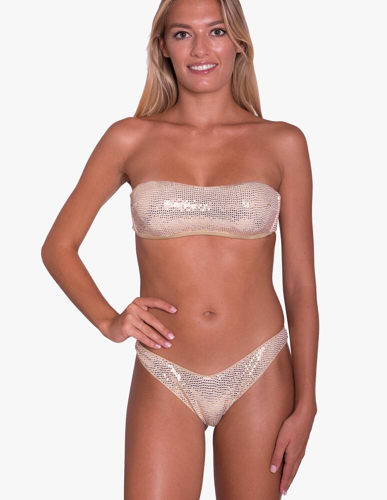 rinascente Pin-Up Stars Bandeau bikini with high leg bottom