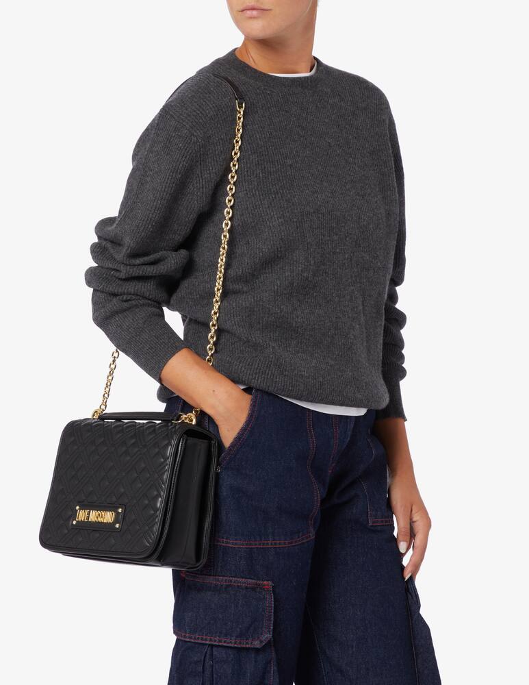 rinascente Love Moschino Quilted flap M chain bag