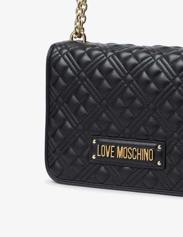 rinascente Love Moschino Quilted flap M chain bag