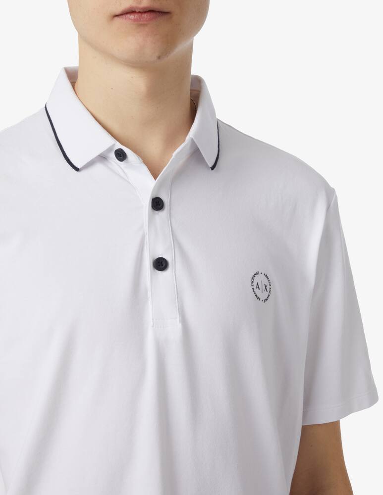 rinascente Armani Exchange Polo jersey stretch slim loghino