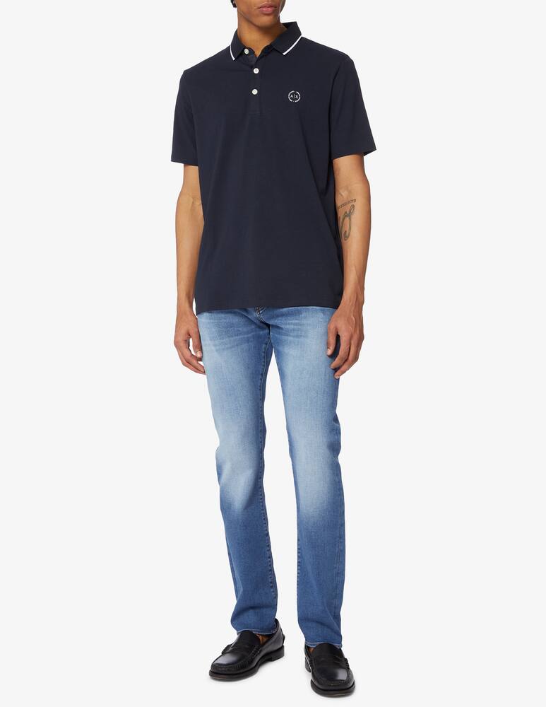 rinascente Armani Exchange Polo jersey stretch slim loghino