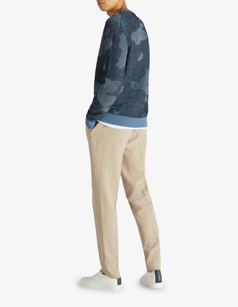 rinascente Slowear Incotex Pantalone carrot fit in ice crêpe chinolino 