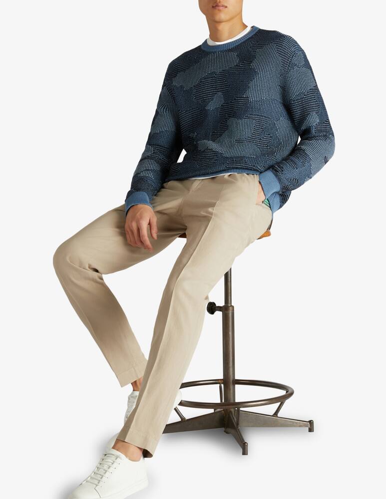 rinascente Slowear Incotex Pantalone carrot fit in ice crêpe chinolino 