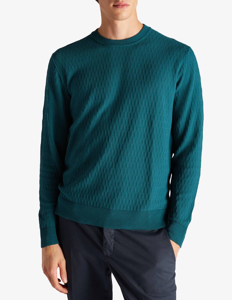 Slowear ZANONE - Slim fit crewneck in certified crêpe cotton - picture 1 Slowear ZANONE - Slim fit crewneck in certified crêpe cotton - picture 1