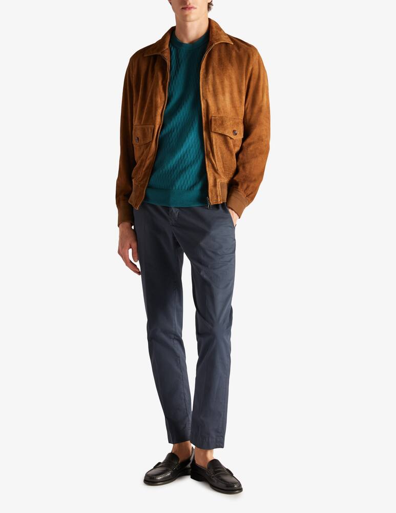 Slowear ZANONE - Slim fit crewneck in certified crêpe cotton - picture 2 Slowear ZANONE - Slim fit crewneck in certified crêpe cotton - picture 2