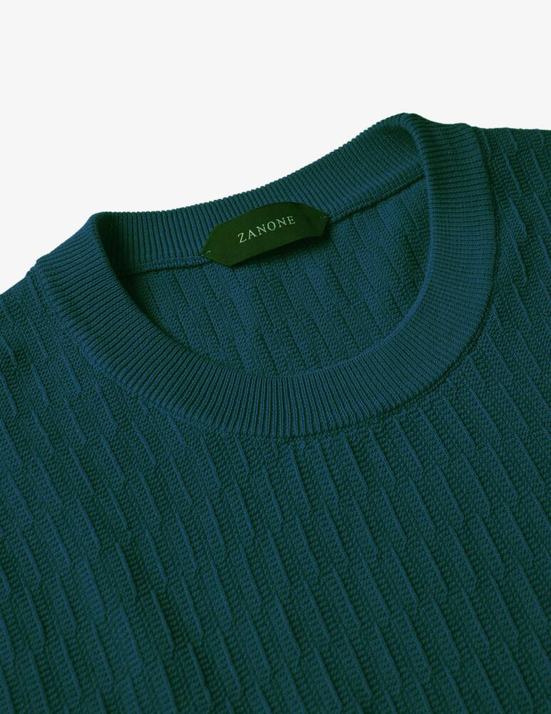 Slowear ZANONE - Slim fit crewneck in certified crêpe cotton - picture 5 Slowear ZANONE - Slim fit crewneck in certified crêpe cotton - picture 5
