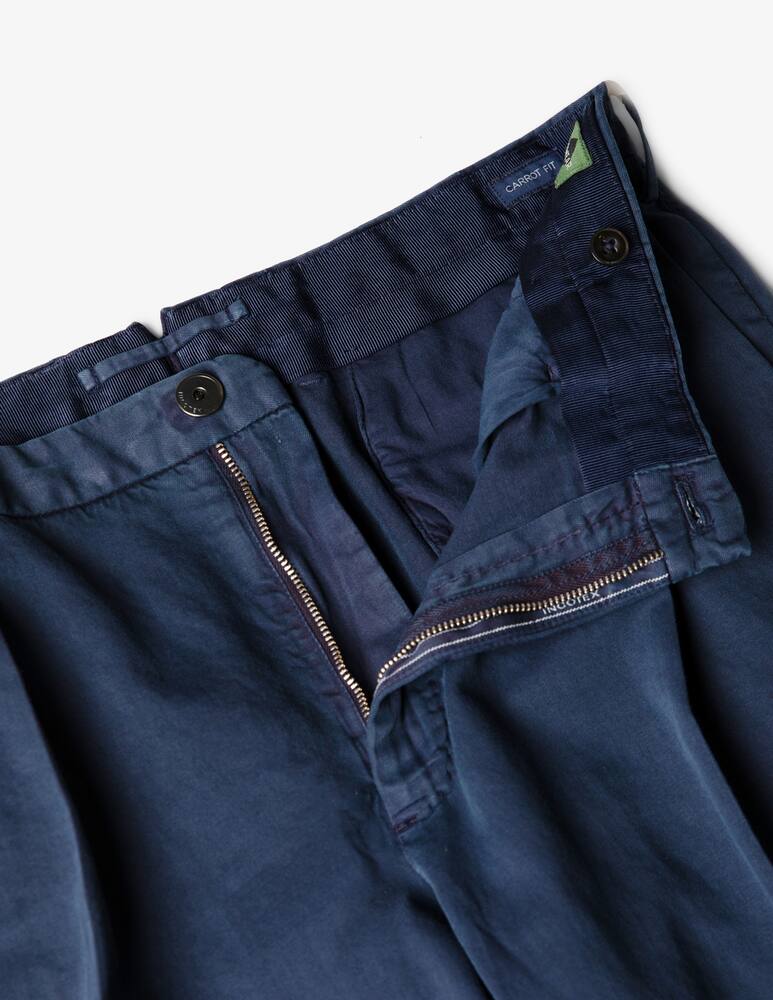 rinascente Slowear INCOTEX - Linen and cotton carrot fit trousers