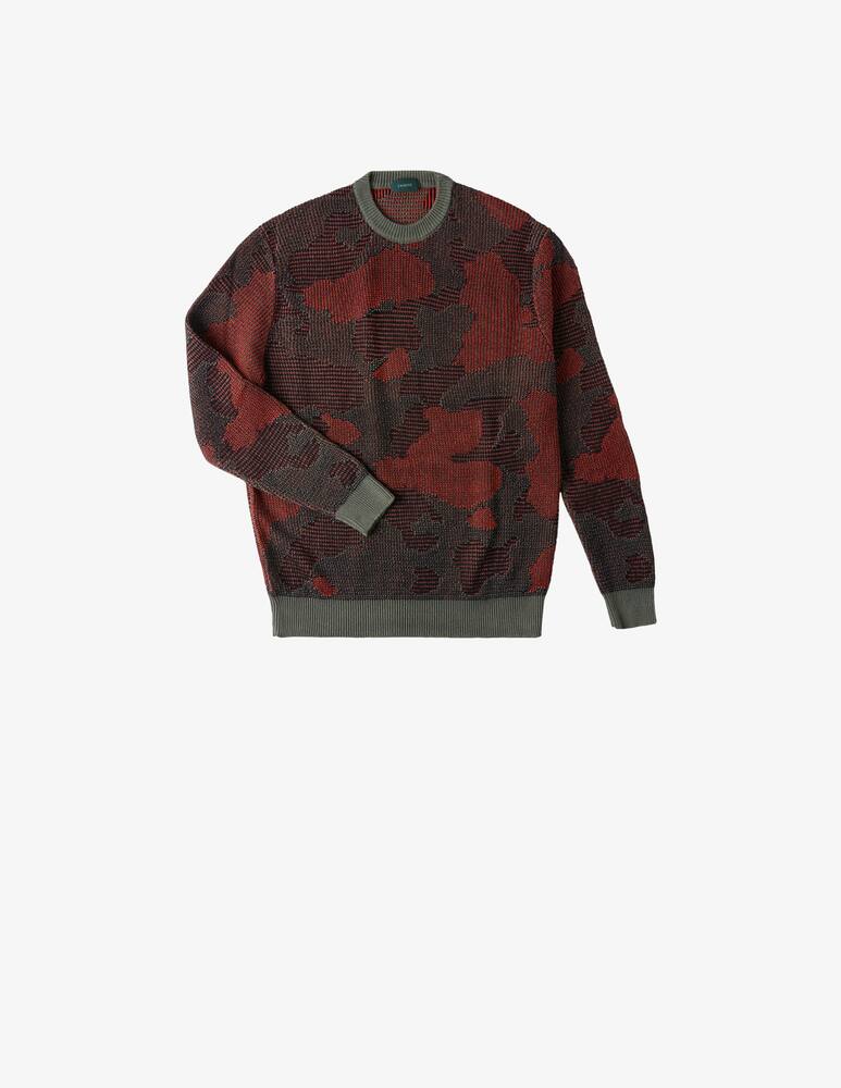 rinascente Slowear Zanone Girocollo regular fit in jacquard lino e cotone 