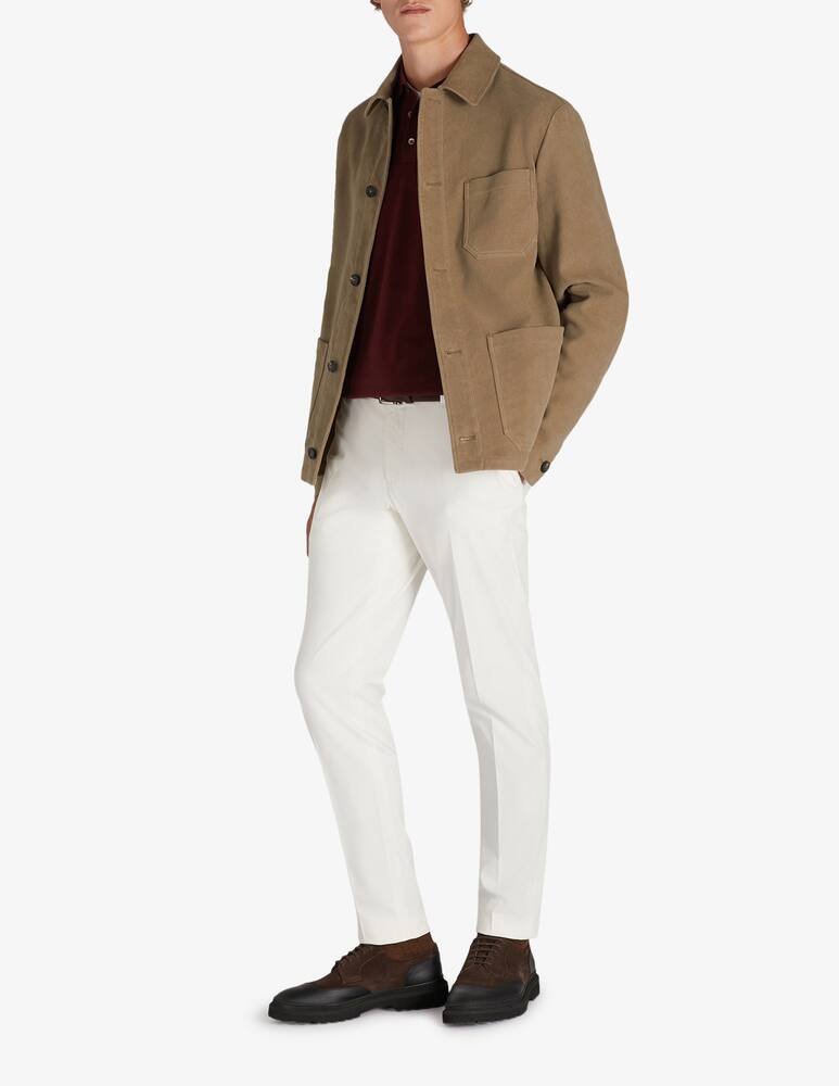 rinascente Slowear Zanone Certified Flexwool long-sleeved slim fit polo shirt