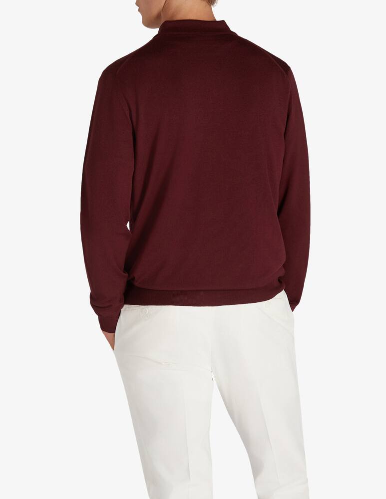 rinascente Slowear Zanone Certified Flexwool long-sleeved slim fit polo shirt