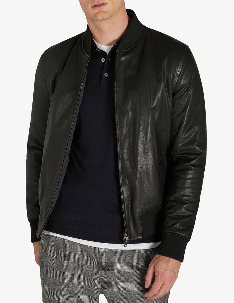 Slowear Montedoro Nappa leather regular fit bomber jacket - picture 1 Slowear Montedoro Nappa leather regular fit bomber jacket - picture 1