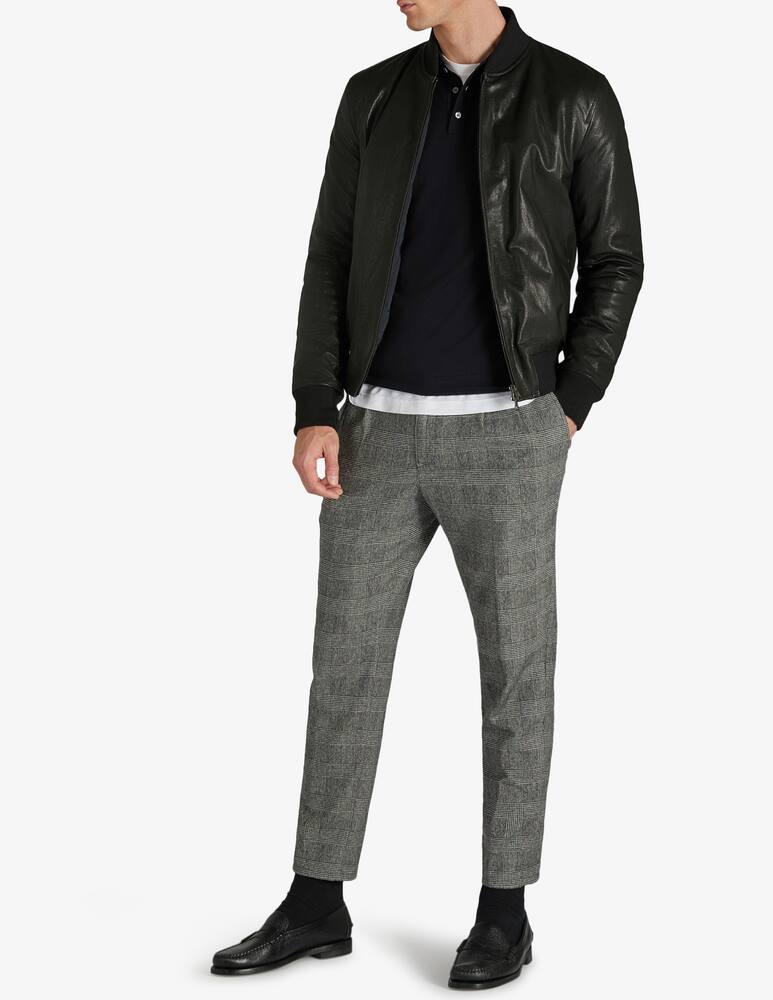 rinascente Slowear Montedoro Nappa leather regular fit bomber jacket