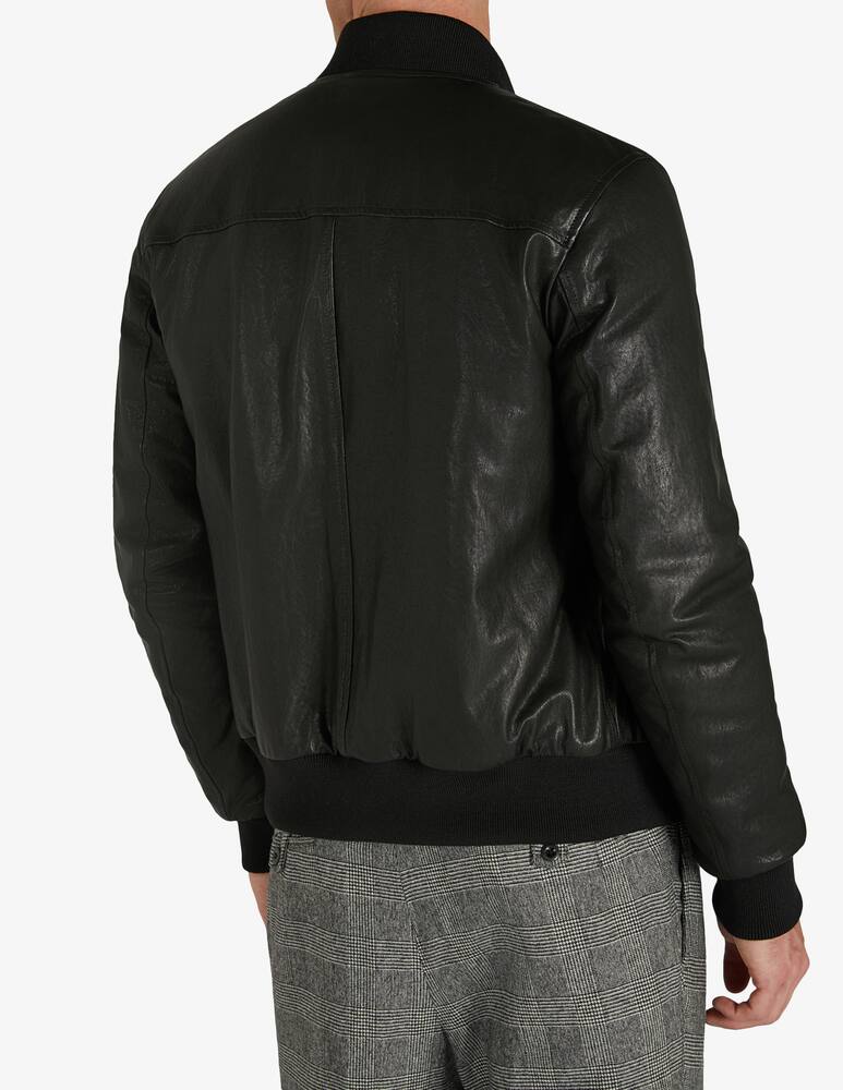 rinascente Slowear Montedoro Nappa leather regular fit bomber jacket